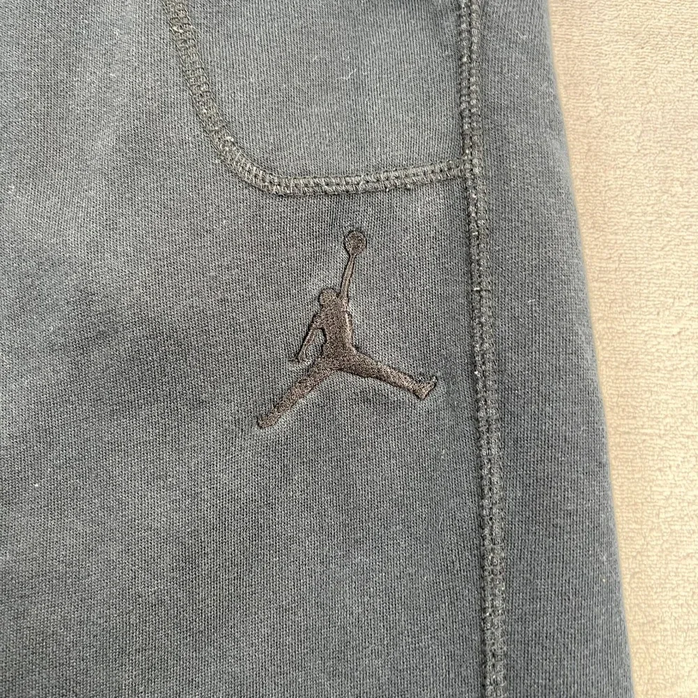Jordan Sweatpants Mens Medium Black Jumpman Fleece Toggle Ankle Joggers 1254